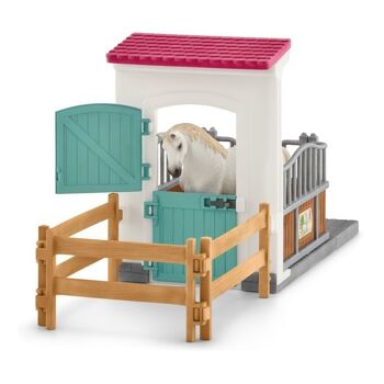 SCHLEICH Horse Club Horse Stall Extension Toy Playset, 5 à 12 ans, Multicolore (42569) 2