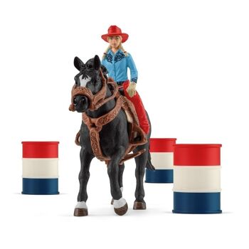 SCHLEICH Farm World Cowgirl Barrel Racing Fun Toy Playset, 3 à 8 ans, Multicolore (42576) 1