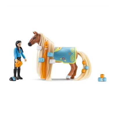 SCHLEICH Horse Club Sofia's Beauties Kim & Caramelo Toy Figure Starter Set, 4 ans et plus, Multicolore (42585)