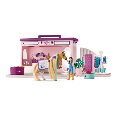 SCHLEICH Horse Club Sofia's Beauties Horse Pop-Up Boutique Toy Playset, 4 años y más, multicolor (42587)