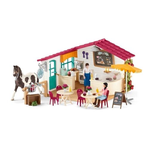 SCHLEICH Horse Club Rider Cafe Toy Playset, 5 to 12 Years, Multi-colour (42592)