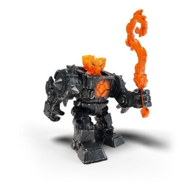 SCHLEICH Eldrador Mini Creatures Shadow Lava Robot Toy Figure, 7 à 12 ans, Gris/Orange (42597)
