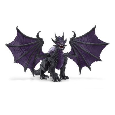 SCHLEICH Eldrador Creatures Shadow Dragon Figura de juguete, 7 a 12 años, gris/morado (70152)