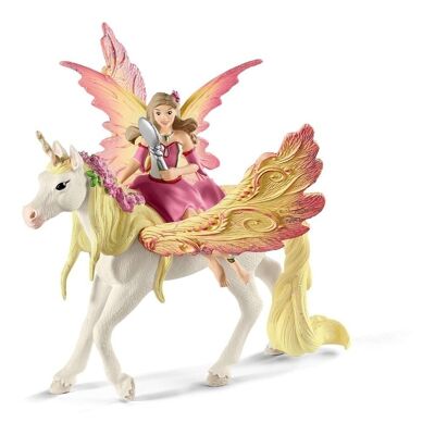 SCHLEICH Bayala Fee Feya mit Pegasus Einhorn Spielfigur (70568)