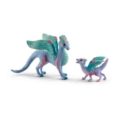 SCHLEICH Bayala Blossom Dragon Mother and Baby Toy Figures (70592)