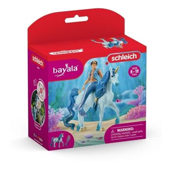 SCHLEICH Bayala Aryon on Unicorn Toy Figure Set, 5 à 12 ans, Bleu (70718) 2