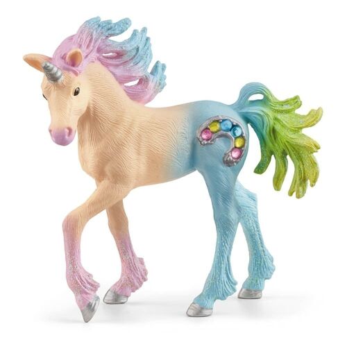 SCHLEICH Bayala Marshmallow Unicorn Foal Toy Figure, 5 to 12 Years, Multi-colour (70724)
