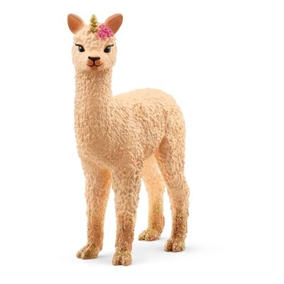 SCHLEICH Bayala Lama Einhorn Fohlen Spielfigur, 5 bis 12 Jahre, Hellbraun (70761)