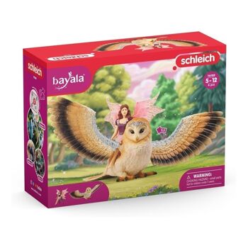 SCHLEICH Bayala Fairy in Flight on Glam-Owl Toy Figure, 5 à 12 ans, Multicolore (70789) 2