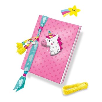 SES CREATIVE Carnet de notes licorne pour enfant Designer, fille, 5 ans et plus, multicolore (00105) 2