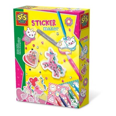 SES CREATIVE Sticker Maker für Kinder, Unisex, ab fünf Jahren, mehrfarbig (00107)