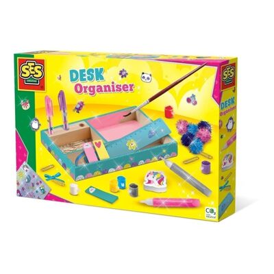 SES CREATIVE Kit d'organisation de bureau pour enfants, unisexe, cinq ans et plus, multicolore (00109)