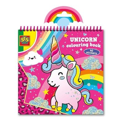SES CREATIVE Libro da colorare unicorno, 3 anni o più (00111)