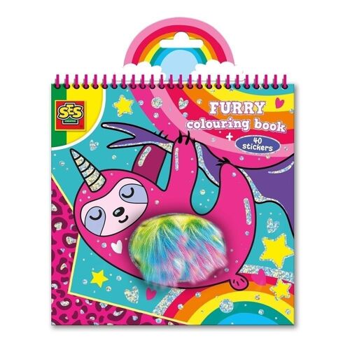 SES CREATIVE Furry Colouring Book, 3 Years or Above (00112)