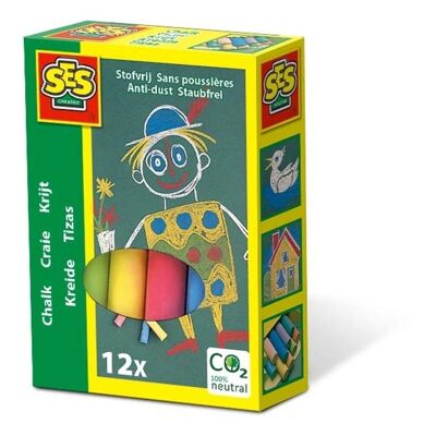 SES CREATIVE Chalks, 12 Farben, 3 bis 12 Jahre (00201)