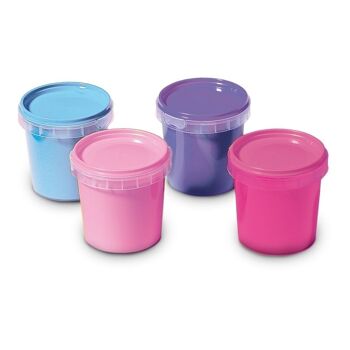 SES CREATIVE Kit de peinture au doigt lavable Girly pour enfant, 4 pots de peinture (145 ml), fille, 3 à 6 ans, multicolore (00304) 4