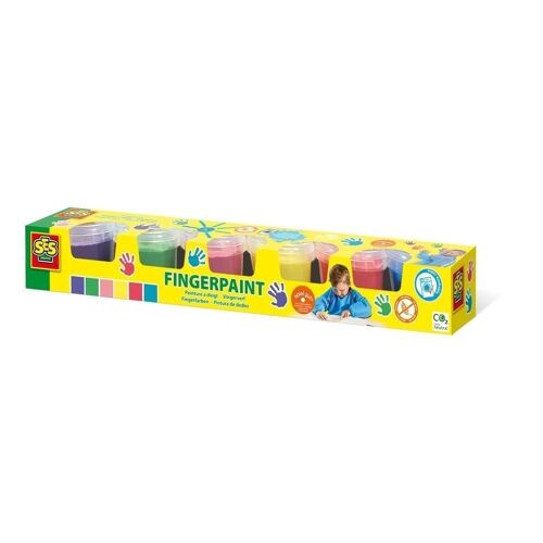 SES CREATIVE Children's Fingerpaint Set, 6 Colours, 2 Years and Above (00315)