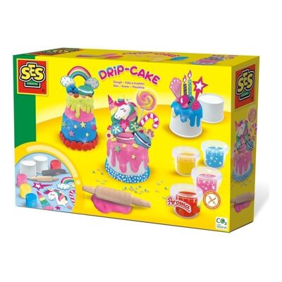 SES CREATIVE Modeling Dough Drip Cakes, fille, à partir de trois ans, multicolore (00436)