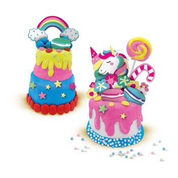 SES CREATIVE Modeling Dough Drip Cakes, fille, à partir de trois ans, multicolore (00436) 2