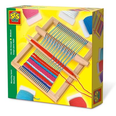 SES CREATIVE Kit telaio per tessitura per bambini, unisex, da 6 a 12 anni, multicolore (00876)