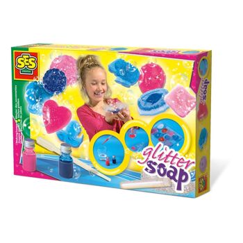 SES CREATIVE Ensemble de savons à paillettes pour enfants 7 à 12 ans Multicolore (00910) 1