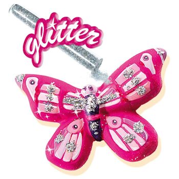 SES CREATIVE Kit de moulage et de peinture à paillettes papillon pour enfant, 3 à 12 ans, multicolore (01131) 3