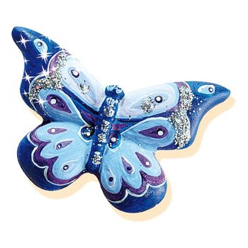 SES CREATIVE Kit de moulage et de peinture à paillettes papillon pour enfant, 3 à 12 ans, multicolore (01131) 4