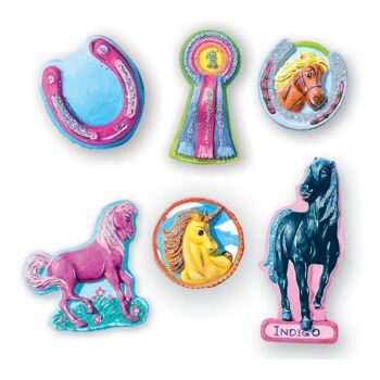 SES CREATIVE Kit de moulage et de peinture Fantasy Horses pour enfants, 5 à 12 ans, multicolore (01155) 3