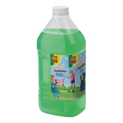 SES CREATIVE Mega Bubbles extra große Nachfüllflasche für Kinder, 2000 ml, Unisex, ab fünf Jahren, mehrfarbig (02258)