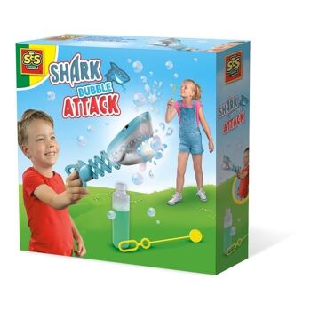 SES CREATIVE Shark Bubble Attack pour enfants, unisexe, 5 ans et plus, multicolore (02265) 1