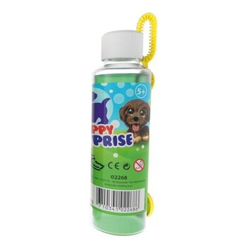 SES CREATIVE Bouteille de solution Mega Bubbles pour enfants avec baguette à bulles et surprise pour chiot, 200 ml, unisexe, cinq ans et plus, multicolore (02268) 1