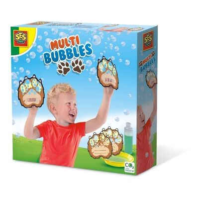 SES CREATIVE Set multi bolle con artigli a bolle per bambini con soluzione a bolle, dai 5 anni in su (02275)