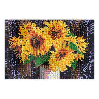 SES CREATIVE Sunflowers Beedz Art Mosaic Kit, 7000 Perles à repasser, Unisexe, Huit ans et plus, Multicolore (06003) 2