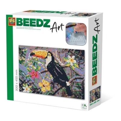 SES CREATIVE Toucan Beedz Art Mosaic Kit, 7000 perline termoadesive, unisex, otto anni e oltre, multicolore (06002)