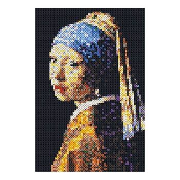 SES CREATIVE Vermeer Girl with a Pearl Earring Beedz Art Mosaic Kit, 7000 Perles à repasser, Unisexe, Huit ans et plus, Multicolore (06004) 2