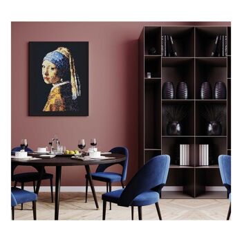 SES CREATIVE Vermeer Girl with a Pearl Earring Beedz Art Mosaic Kit, 7000 Perles à repasser, Unisexe, Huit ans et plus, Multicolore (06004) 4