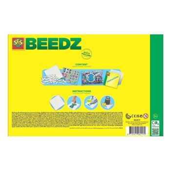 SES CREATIVE Beedz Iron-On-Beads Funpins Pegboard carré, 2100 perles à repasser, 5 ans et plus (06217) 2