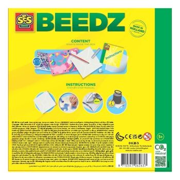 SES CREATIVE Beedz Perles thermocollantes Licornes Pegboard, 1800 perles thermocollantes, 5 ans et plus (06263) 2