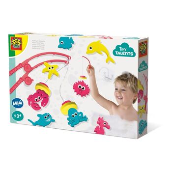 SES CREATIVE Tiny Talents Jeu de pêche au bain-marie pour enfants, unisexe, 3 ans ou plus, multicolore (13092) 1