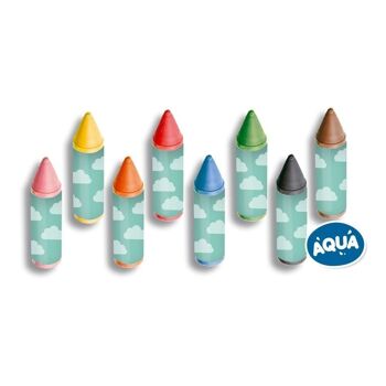 SES CREATIVE Tiny Talents Aqua Coloriage dans le Bain pour Enfants, Ensemble de 8 Crayons Aqua, Unisexe, 2 Ans et Plus, Multicolore (13096) 2