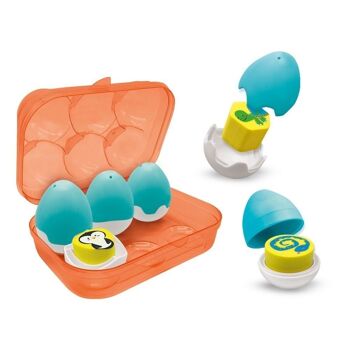 SES CREATIVE Ensemble de jouets pour enfants Tiny Talents Sorting Eggs, unisexe, 18 mois et plus, multicolore (13103) 2