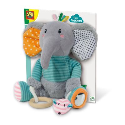 SES CREATIVE Tiny Talents Children's Olfi Sensory Elephant Toy, Unisex, 3 Months and Above, Multi-colour (13114)