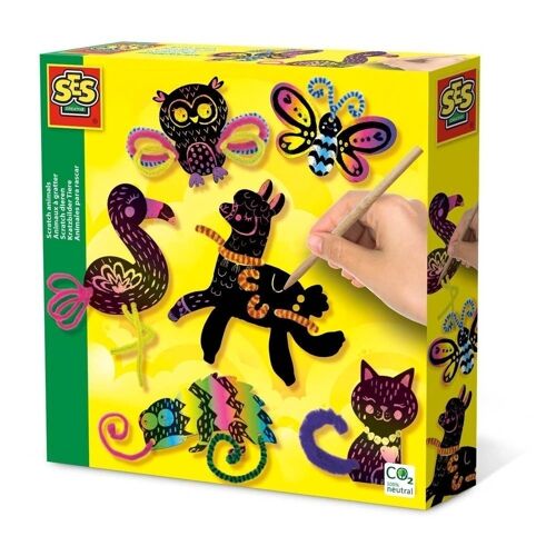 SES CREATIVE Scratch Animals Set, 5 to 12 Years (14006)