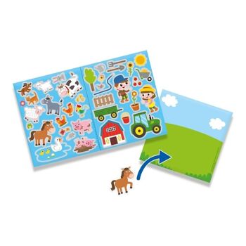 SES CREATIVE Stickers Fenêtre Ferme pour Enfants, 26 Stickers, Unisexe, 3 à 12 Ans, Multicolore (14271) 2