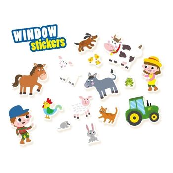 SES CREATIVE Stickers Fenêtre Ferme pour Enfants, 26 Stickers, Unisexe, 3 à 12 Ans, Multicolore (14271) 3