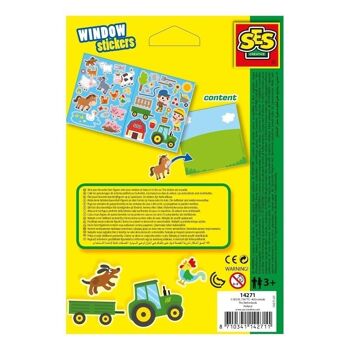 SES CREATIVE Stickers Fenêtre Ferme pour Enfants, 26 Stickers, Unisexe, 3 à 12 Ans, Multicolore (14271) 5