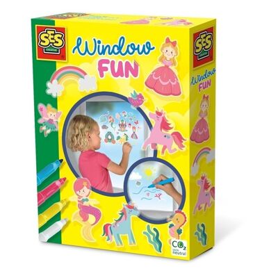 SES CREATIVE Princess World Window Fun Set, 3 años o más (14272)