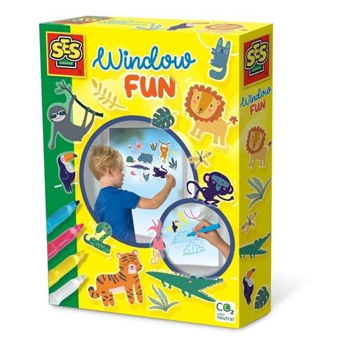 SES CREATIVE Jungle Window Fun Set, 3 Years or Above (14274)