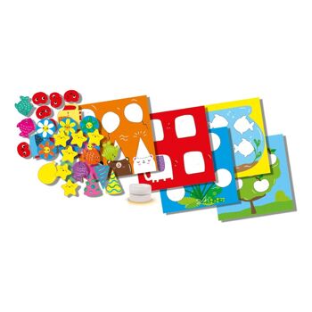 SES CREATIVE My First Sticking Shapes Set pour enfants, unisexe, 1 à 4 ans, multicolore (14428) 3