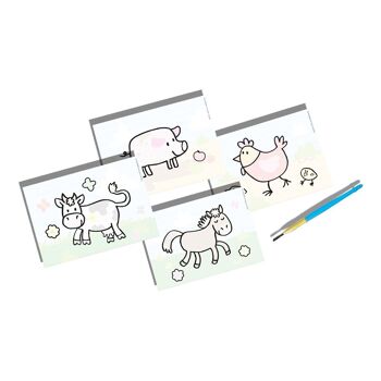 SES CREATIVE Kit de coloriage pour enfants avec animaux de la ferme My First Water, unisexe, 1 à 4 ans, multicolore (14455) 4